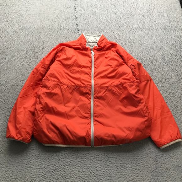 LL Bean Primaloft Lightweight Puffer Reversible Jacket Boys Youth Medium Orange - Picture 1 of 10